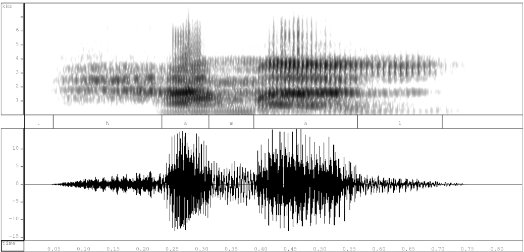 Spectrogram of South Levantine Arabic Hamal