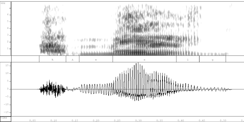 Spectrogram of PIE h2melg